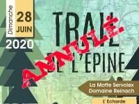 Annulation du Trail de l'Epine le 28 juin 2020