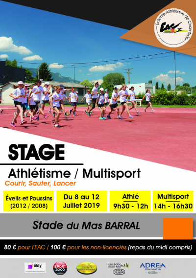 Stage Jeune - 8 au 12 Juillet - Né 2012/11/10/09/08