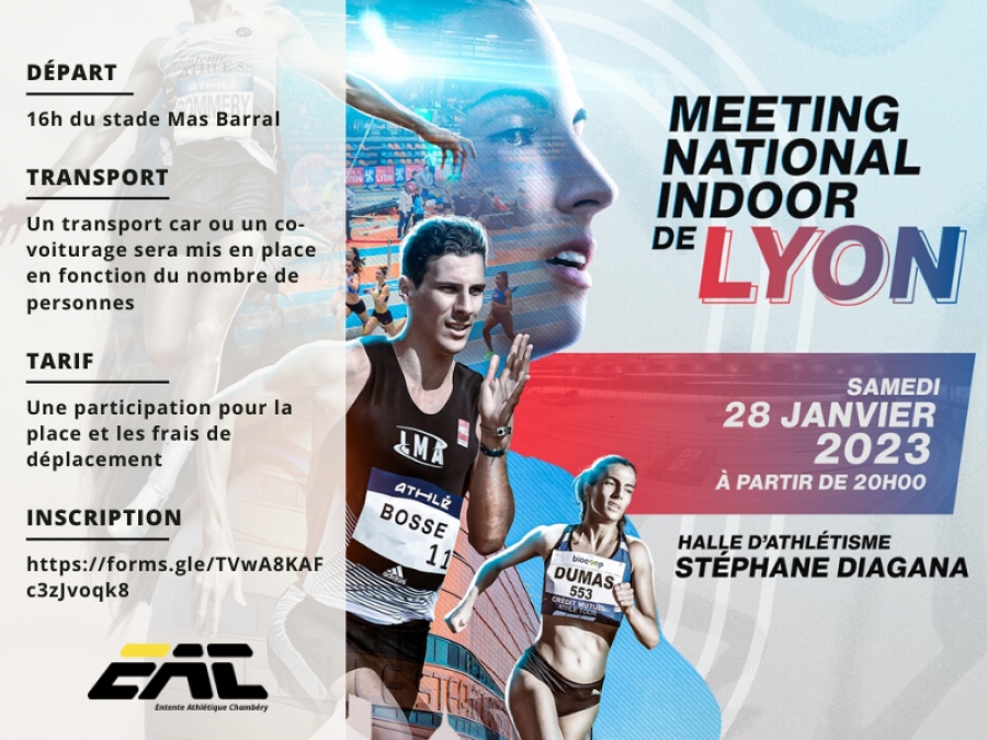 Direction le Meeting National Indoor de Lyon